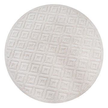 Portmany Neutral Diamond Trellis Indoor/outdoor Area Rug